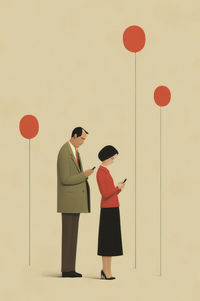 00184-884115936-_lora_Alessandro Gottardo style_1_Alessandro Gottardo style - a man and a woman flirting through messages on the cell phone illu.png